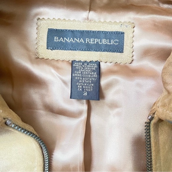 Y2K Tan Leather Banana Republic Jacket - Picture 12 of 16